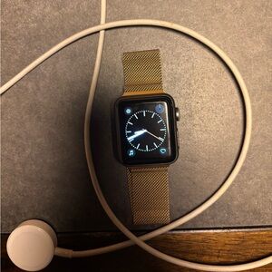 Apple Smartwatch with Gold Band 3